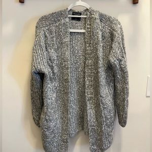 Gray, A&F knit cardigan